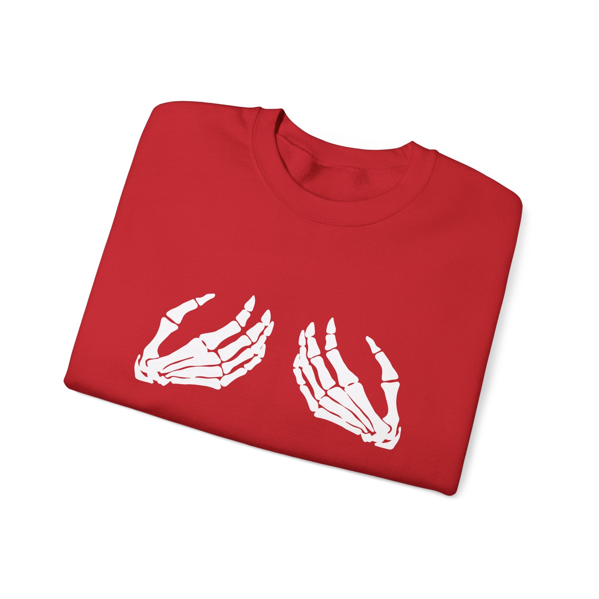 Skeleton Hands Funny Crewneck
