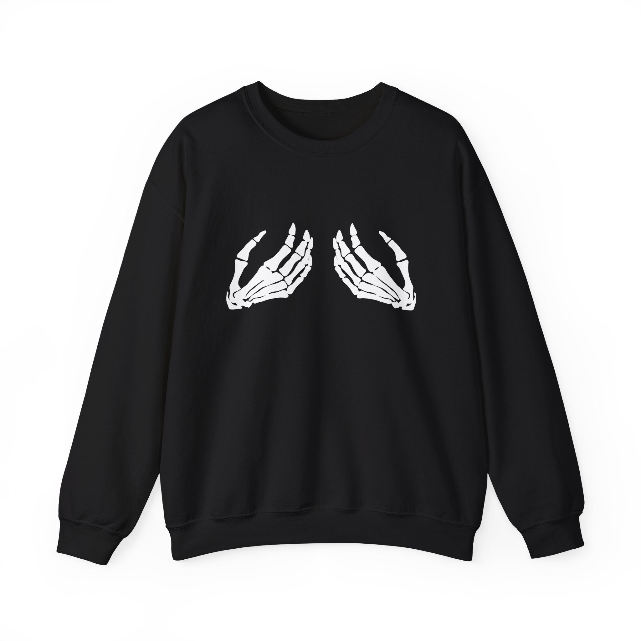 Skeleton Hands Funny Crewneck