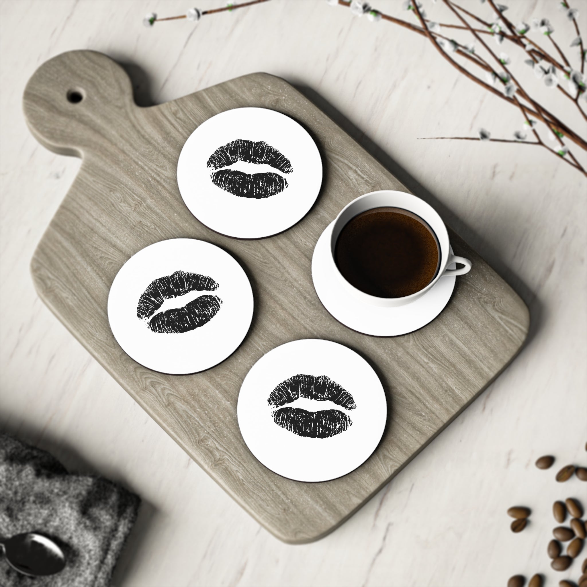 Kiss Me Coasters