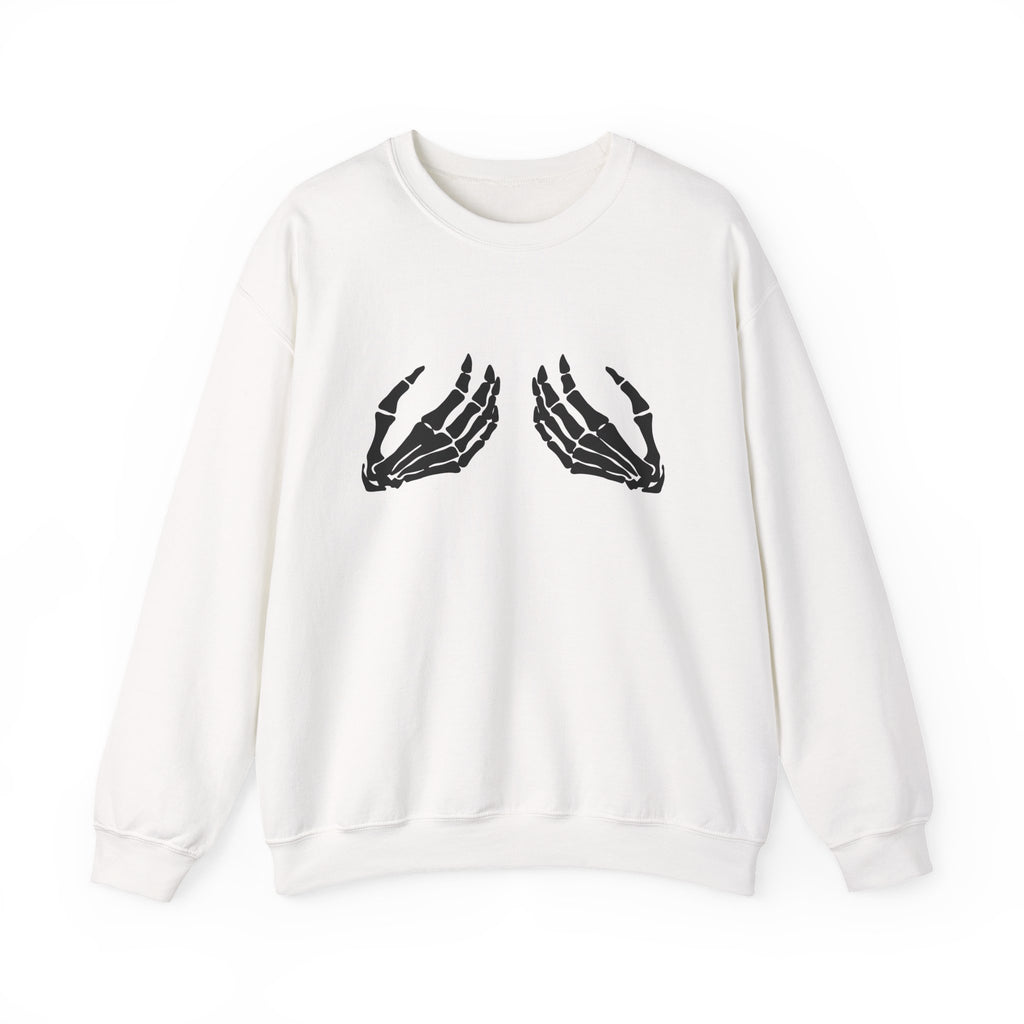 Skeleton Hands Funny Crewneck