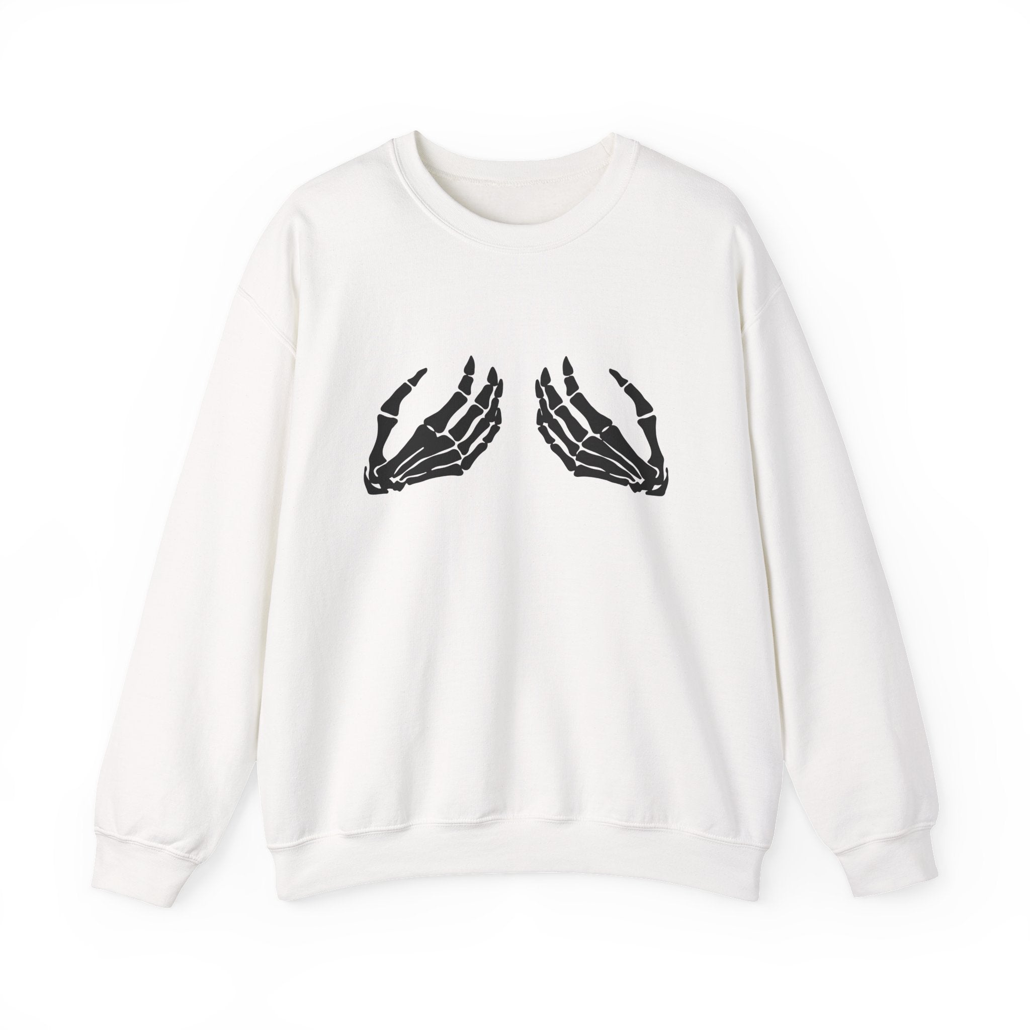 Skeleton Hands Funny Crewneck