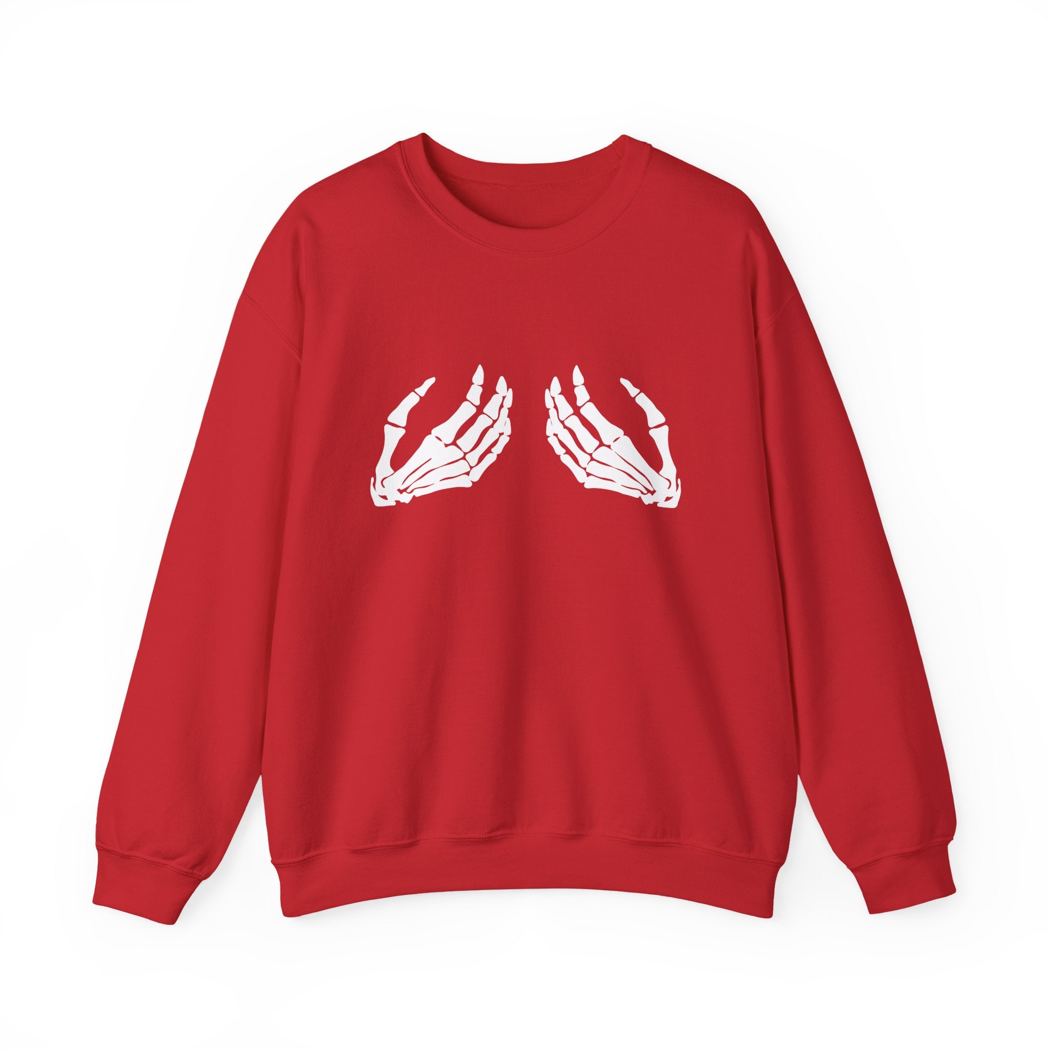 Skeleton Hands Funny Crewneck