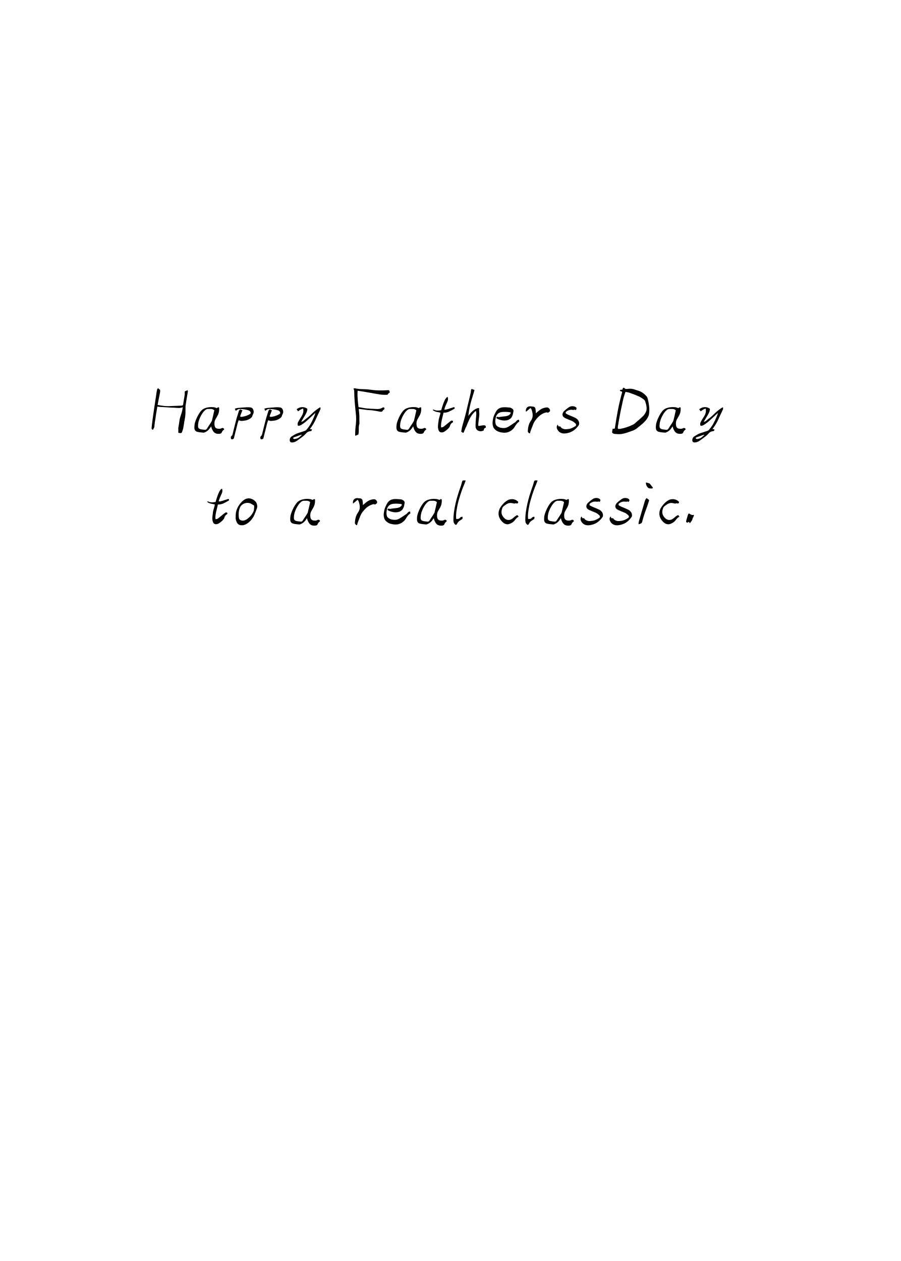 Fathers Day Card Classic- Digital
