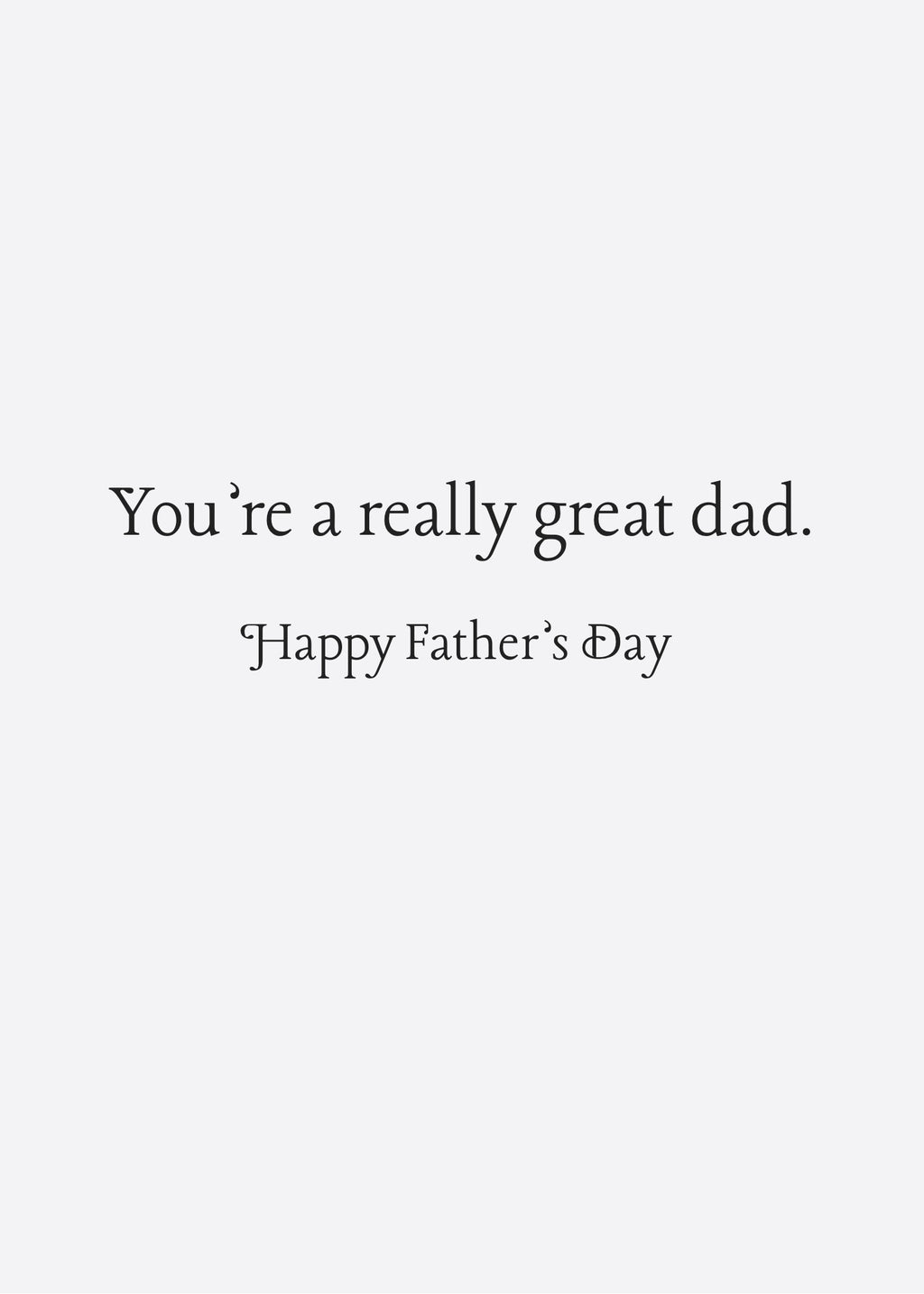 Record Fathers Day Card