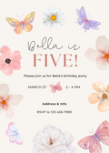 Butterfly Birthday Invite