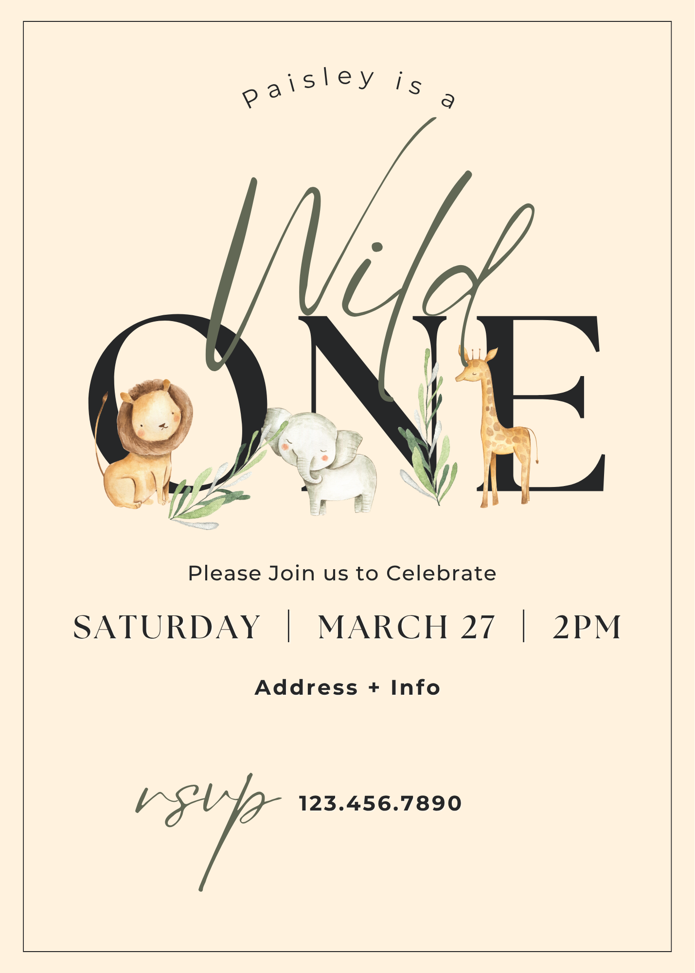 Wild One Invite